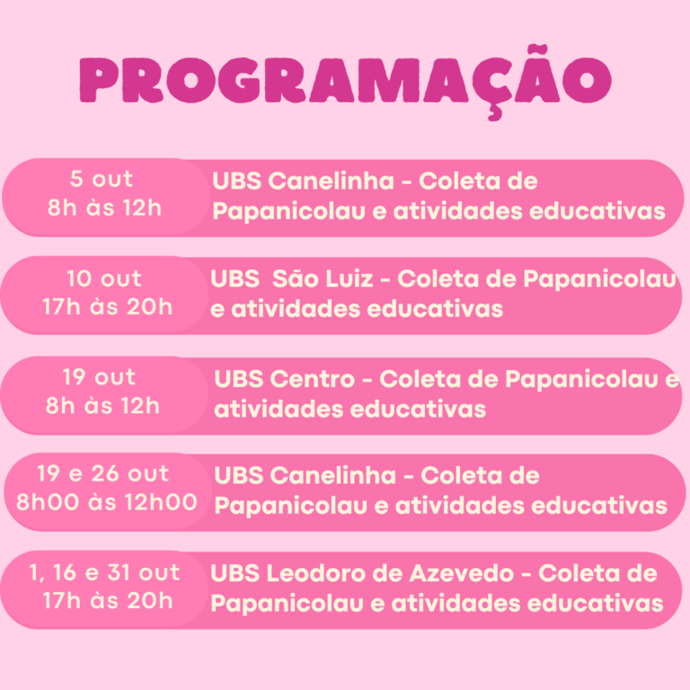 UBSs de Canela realizam programação especial durante o Outubro Rosa