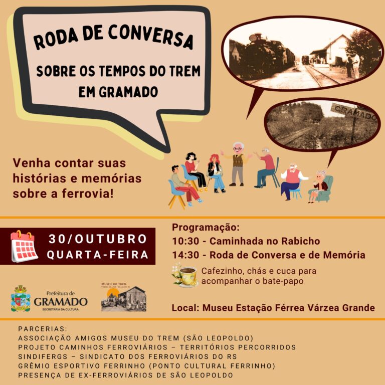 Museu do Trem promove roda de conversa sobre memórias da ferrovia
