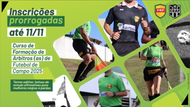 Inscrições abertas para curso de arbitragem da FGF