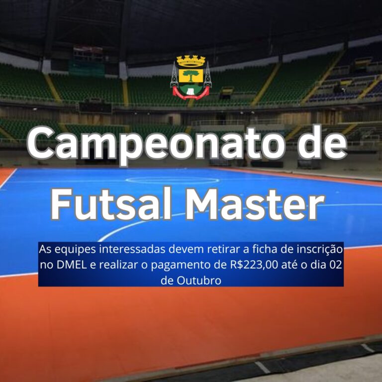 Campeonato de Futsal Master de Canela começa nesta sexta-feira; inscrições seguem abertas