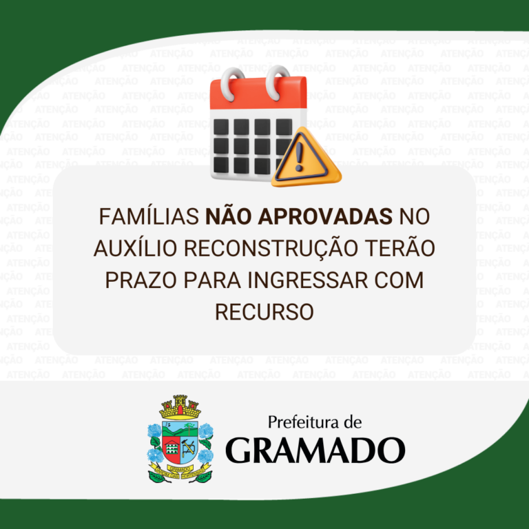 Famílias não aprovadas no Auxílio Reconstrução terão prazo para ingressar com recurso
