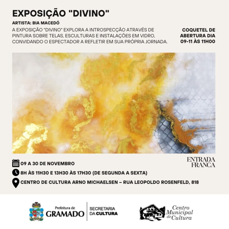 Bia Macedó apresenta a exposição “DIVINO” no Centro Municipal de Cultura
