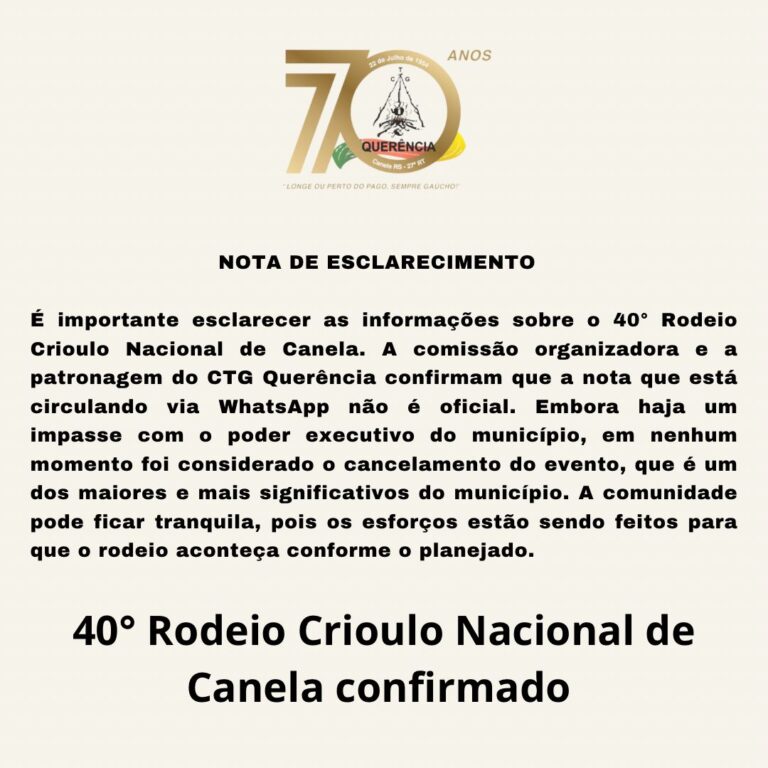 Rodeio de Canela: O que se sabe e o recurso ainda não repassado pela Prefeitura