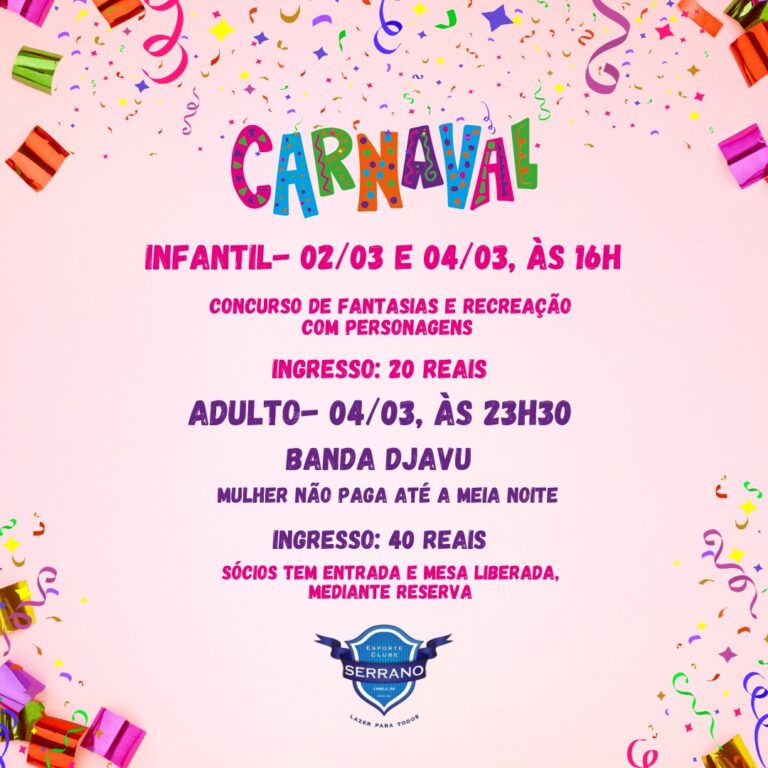 Famílias se encontram no Carnaval do Serrano