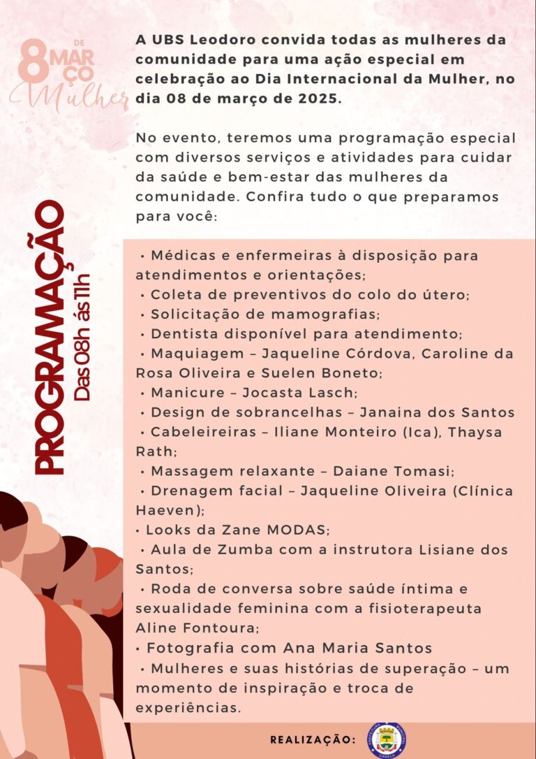 Secretaria de Saúde de Canela promove ação especial em alusão ao Dia da Mulher