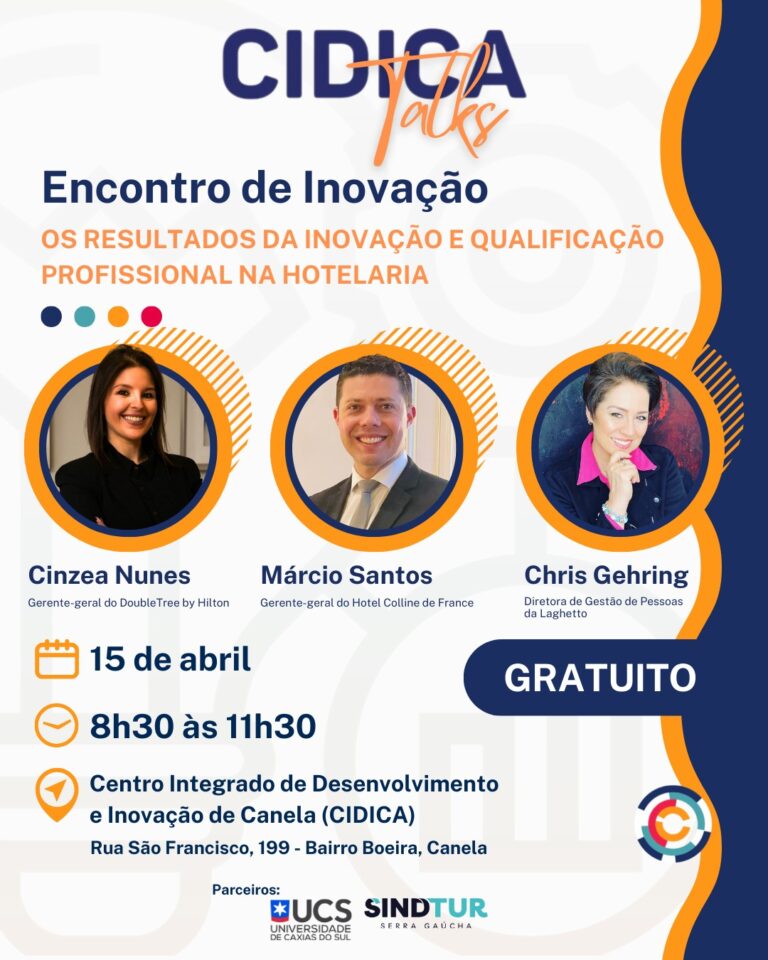 CIDICA Talks confirma três palestrantes no próximo encontro