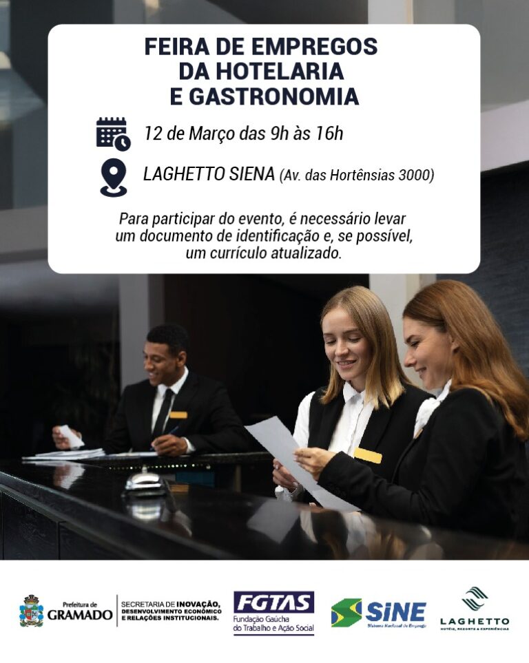 Feira de Empregos da Hotelaria e Gastronomia acontece na próxima semana