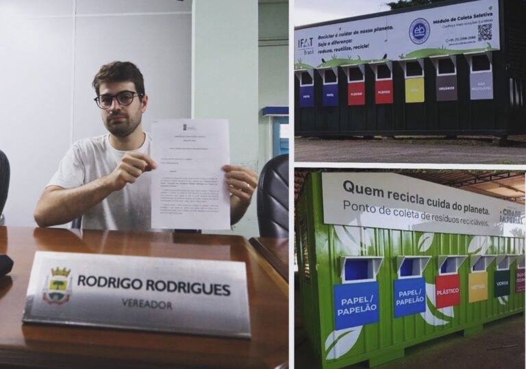 Vereador Rodrigo Rodrigues encaminha indicação ao Poder Executivo para instalação de contêineres de separação absoluta de resíduos em Canela