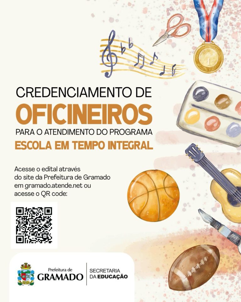 Educação abre chamada pública para oficineiros