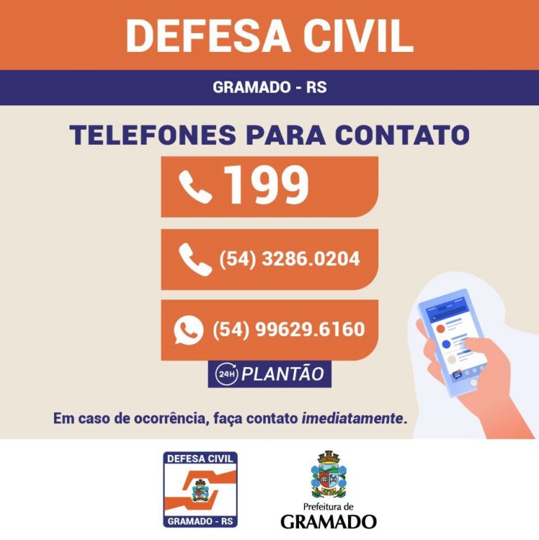 Defesa Civil de Gramado passa a contar com telefone 199 para emergências