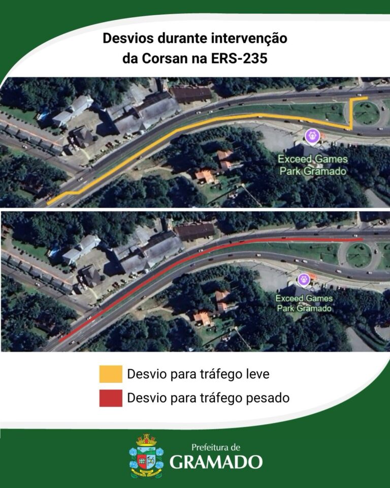 Obras da Corsan alteram trânsito na RS-235 a partir desta quarta