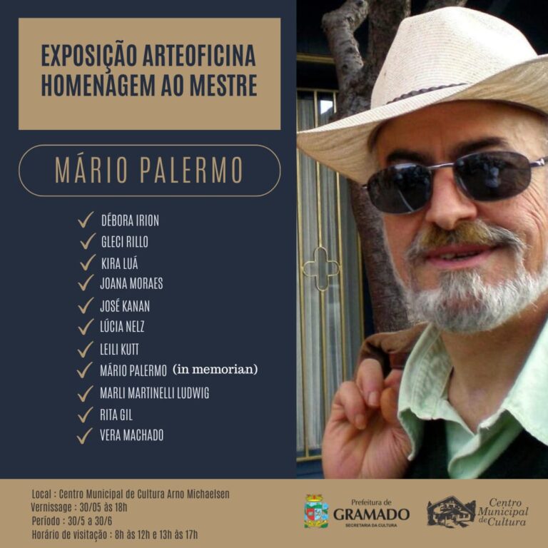 Exposição coletiva homenageia o artista Mário Palermo