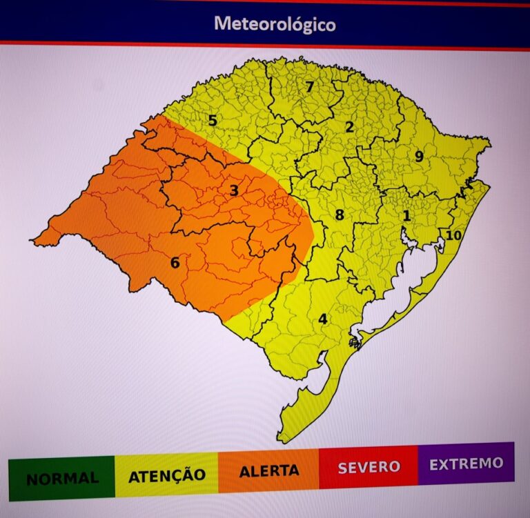 RS tem previsão de chuvas, ventos intensos e queda de temperatura