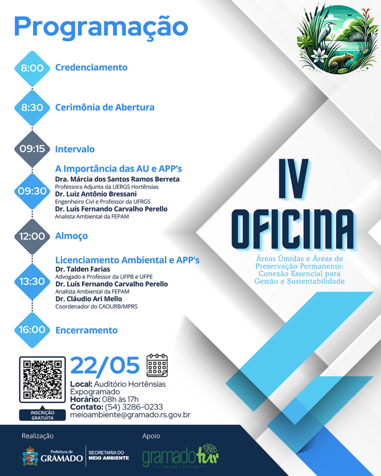 Semana do Meio Ambiente terá oficina gratuita no Expogramado