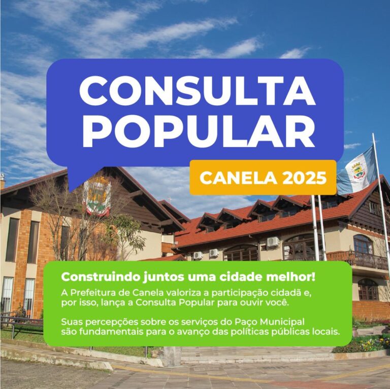 Canela lança consulta popular para avaliar serviços públicos