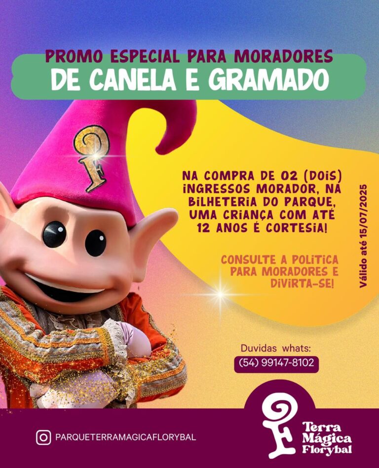 Parque Terra Mágica Florybal Lança Promoção Especial Para Moradores de Canela e Gramado