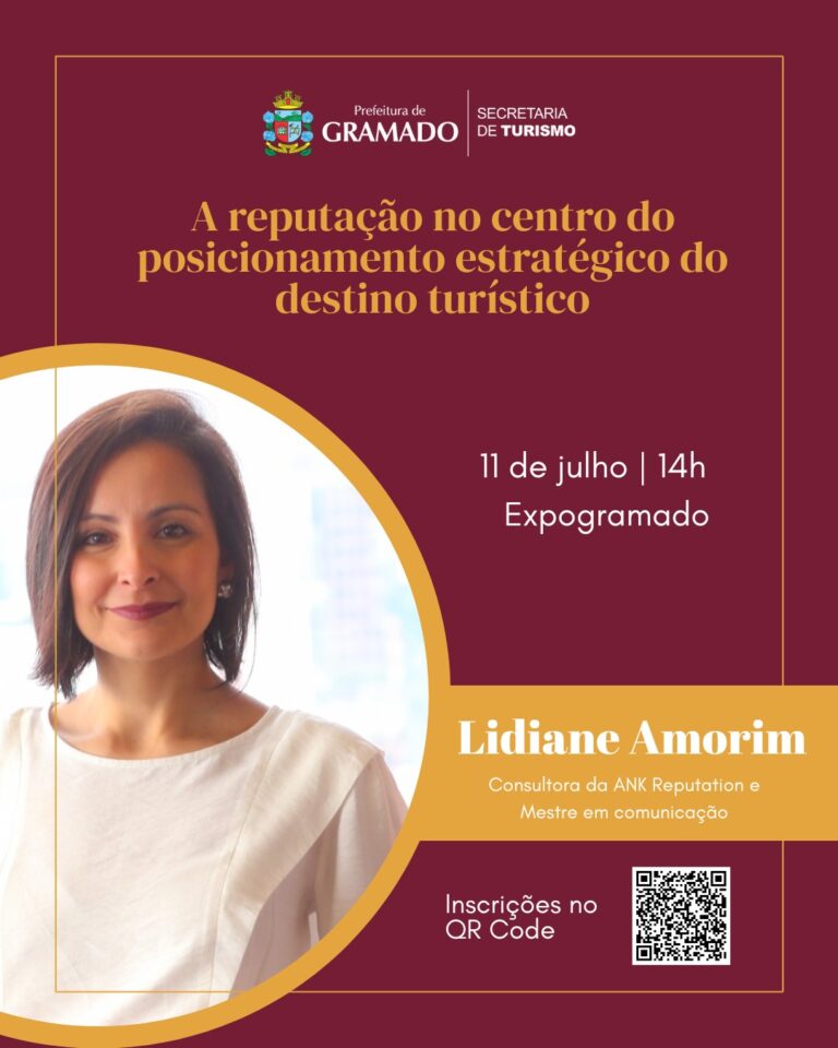 Reputação de destinos turísticos é tema de capacitação gratuita em Gramado