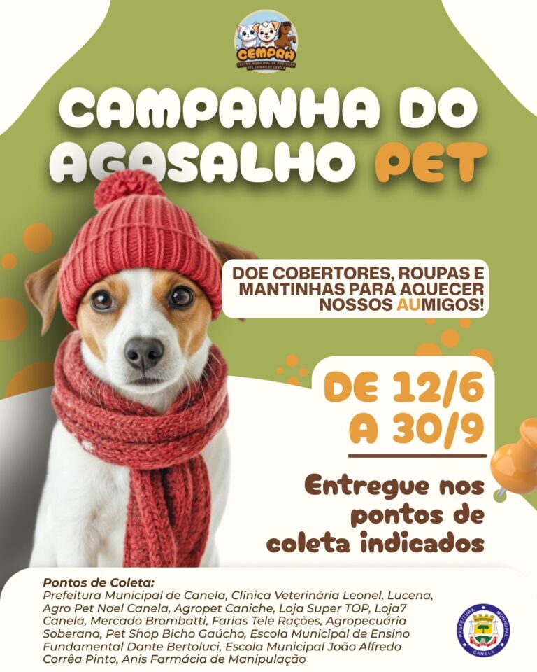 Cempra de Canela lança Campanha de Agasalho Pet