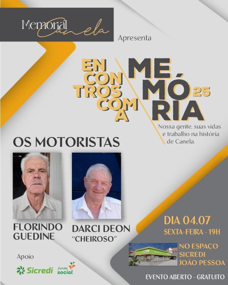 Motoristas Guedine e Cheiroso abrem série “Encontros com a Memória” de 2025