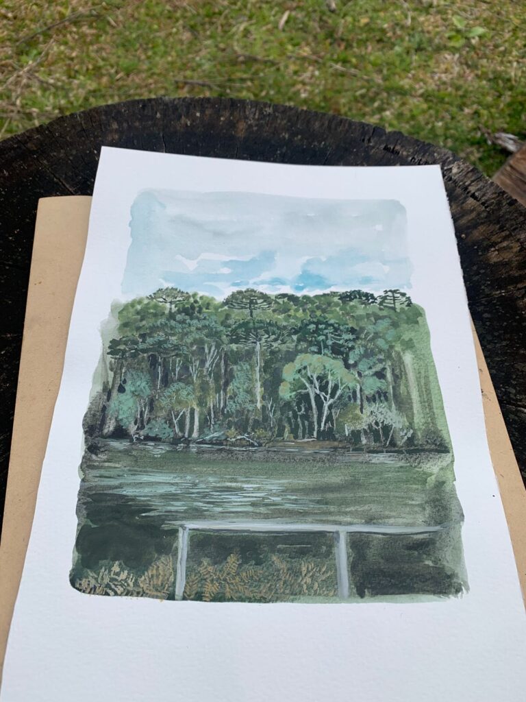 Parque dos Pinheiros recebe encontro de pintura ao ar livre