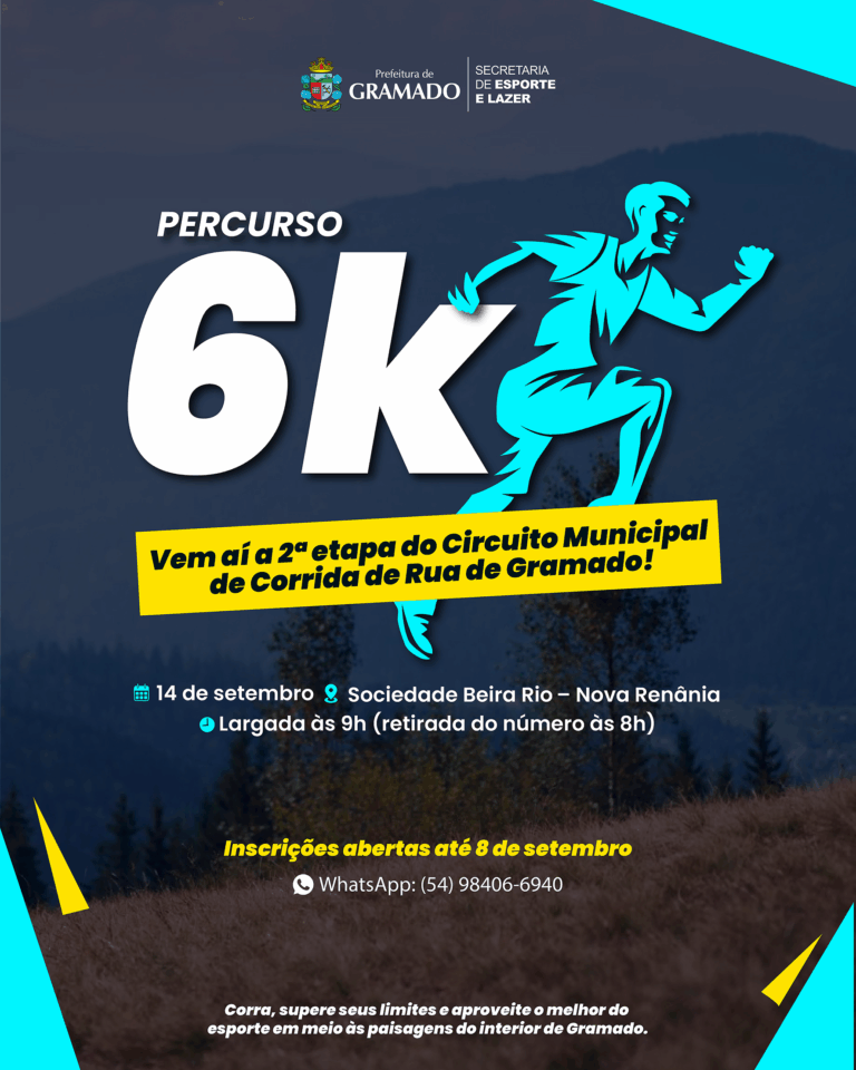 Inscrições seguem abertas para a 2ª etapa do Circuito de Corrida de Rua de Gramado