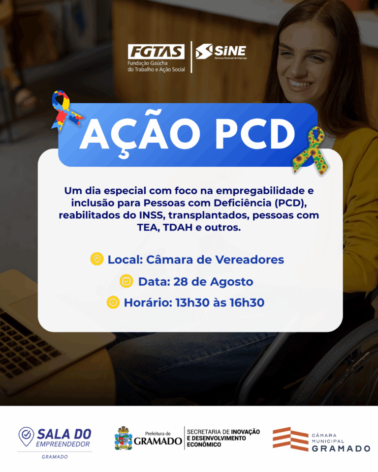 Ação PCD 2025 promove inclusão e emprego em Gramado