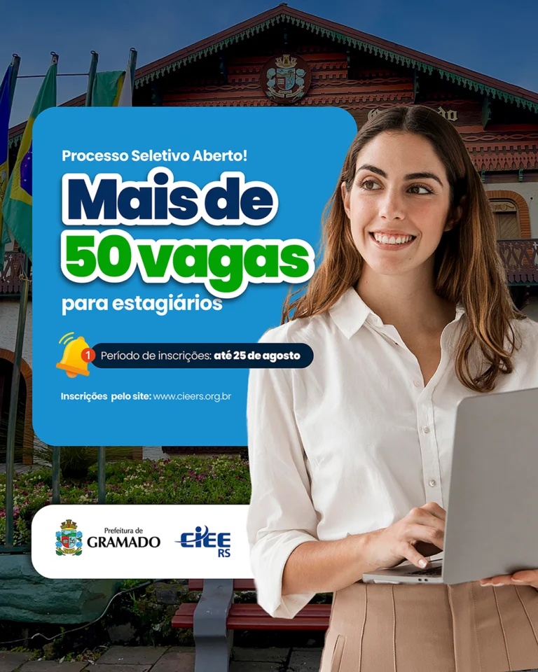 Prefeitura de Gramado abre mais de 50 vagas de estágio