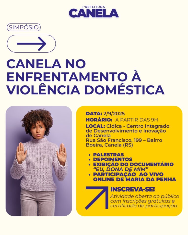 Evento em Canela discutirá enfrentamento à violência doméstica