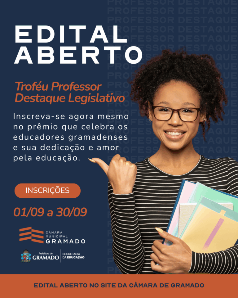 Inscrições abertas para o Professor Destaque do Legislativo 2025