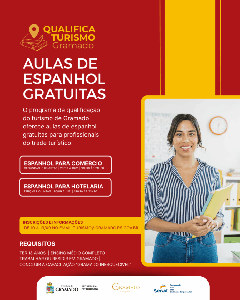 Gramado lança Programa de Capacitação Turística com cursos gratuitos