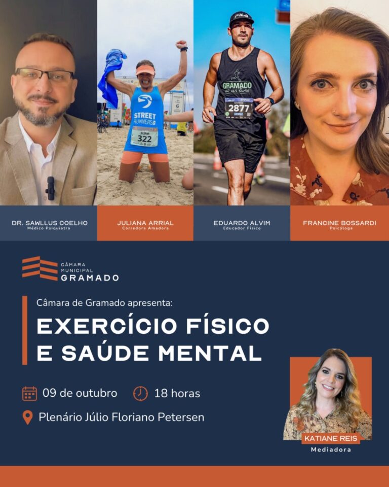 Câmara de Gramado Promove Painel Sobre Exercício Físico e Saúde Mental
