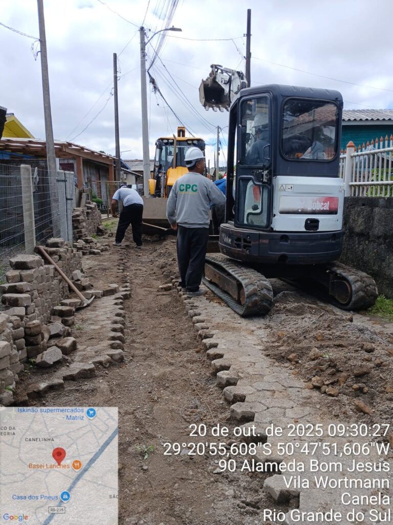 Obras de recuperação iniciam na Rua Olindo Savi em Canela