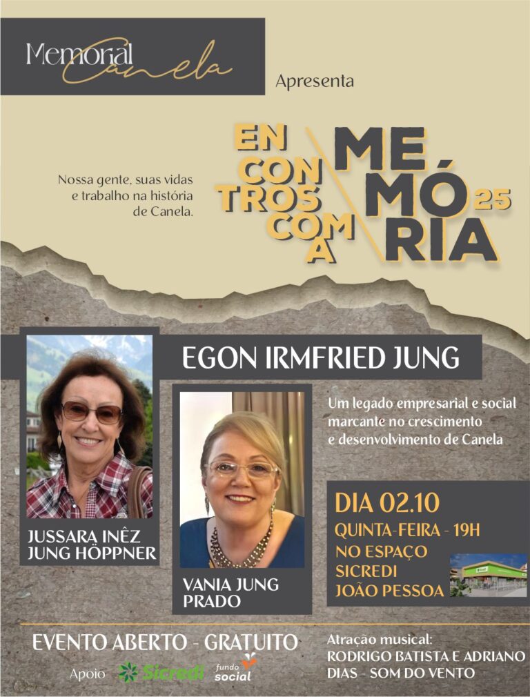 Memorial Canela promove Encontros com a Memória nesta quinta