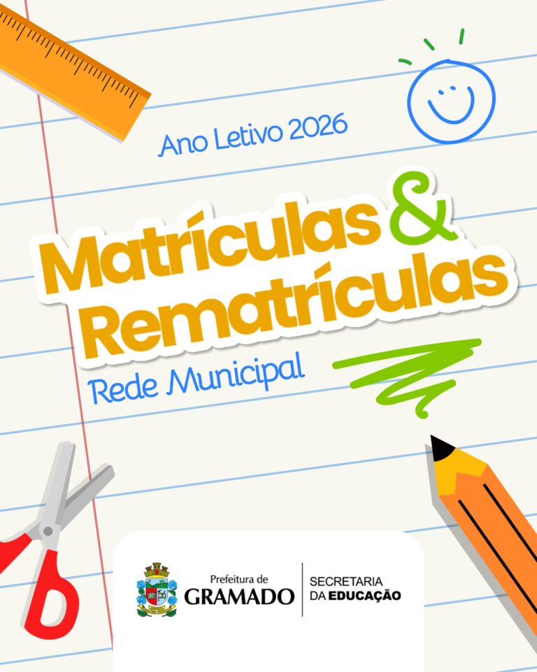 Gramado anuncia datas de matrículas e rematrículas na rede municipal