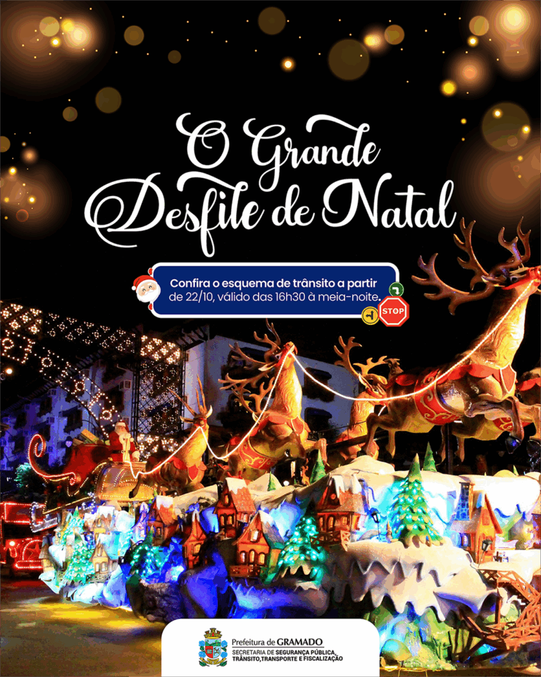 Trânsito de Gramado terá alterações para o Grande Desfile de Natal