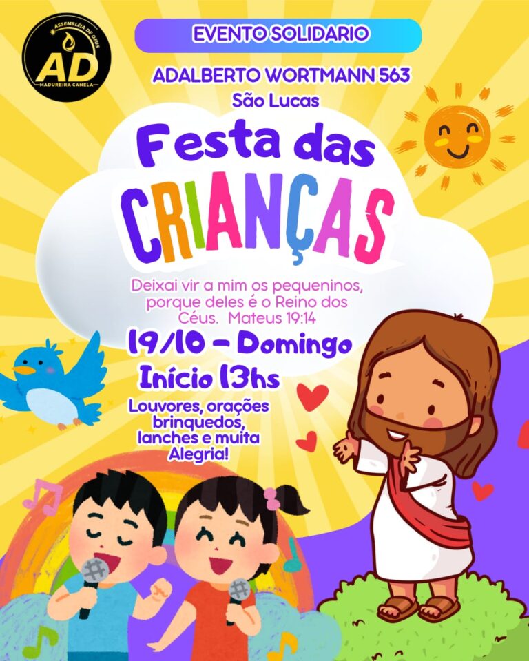 Assembleia de Deus Madureira realiza Festa das Crianças neste domingo