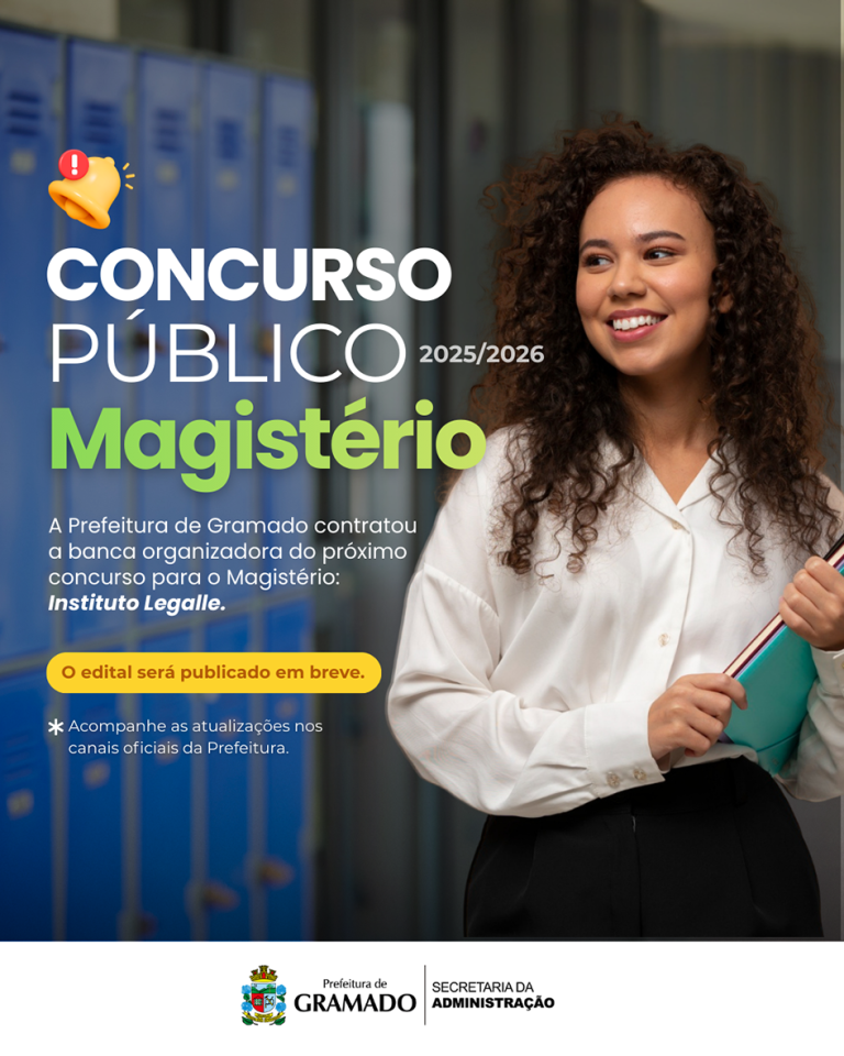Gramado contrata banca para concurso da Educação com 191 vagas