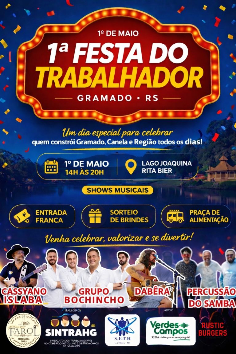 1ª Festa do Trabalhador será nesta sexta-feira com programação gratuita